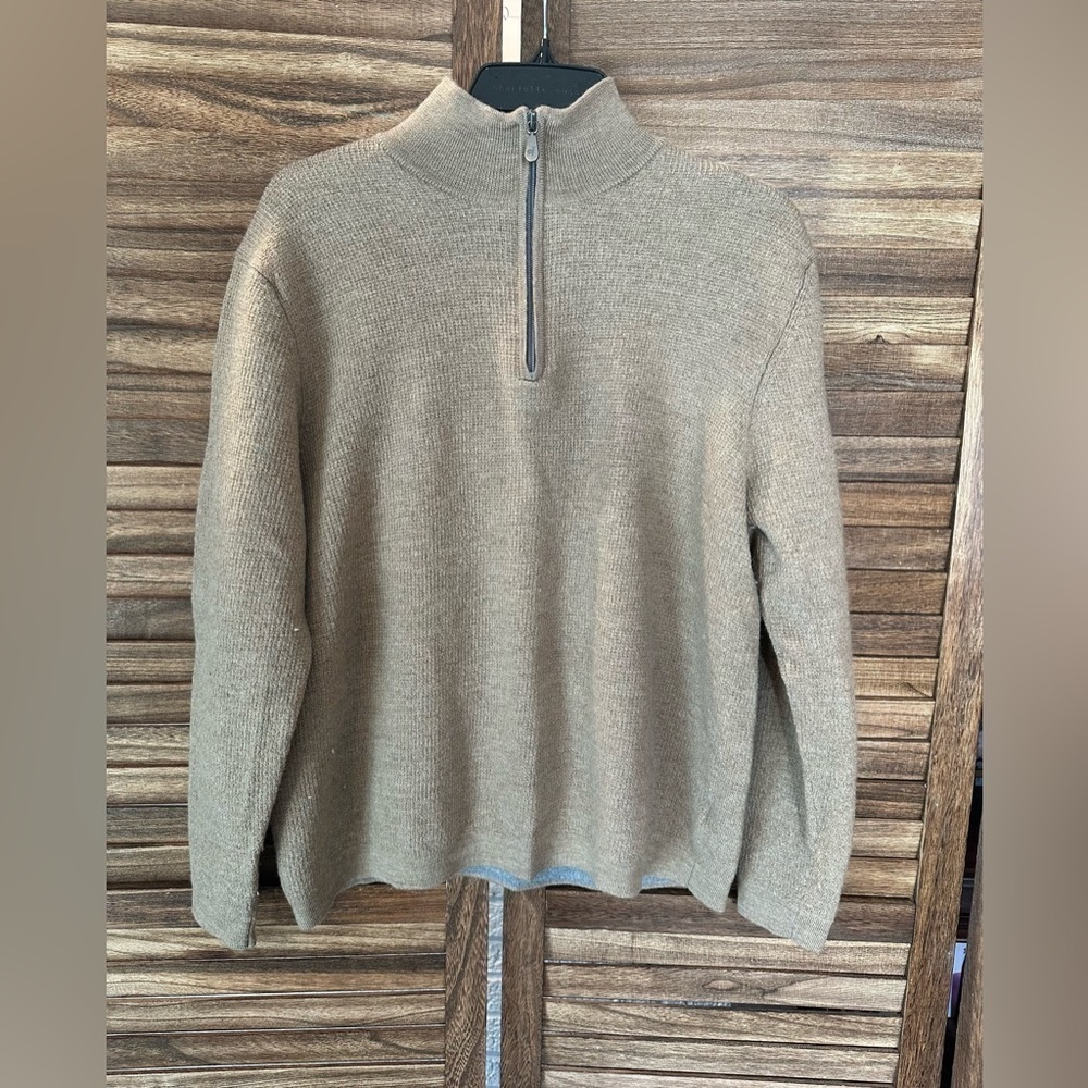 Raffi The Palmer Quarter Zip Merino Wool Jumper Sweater
